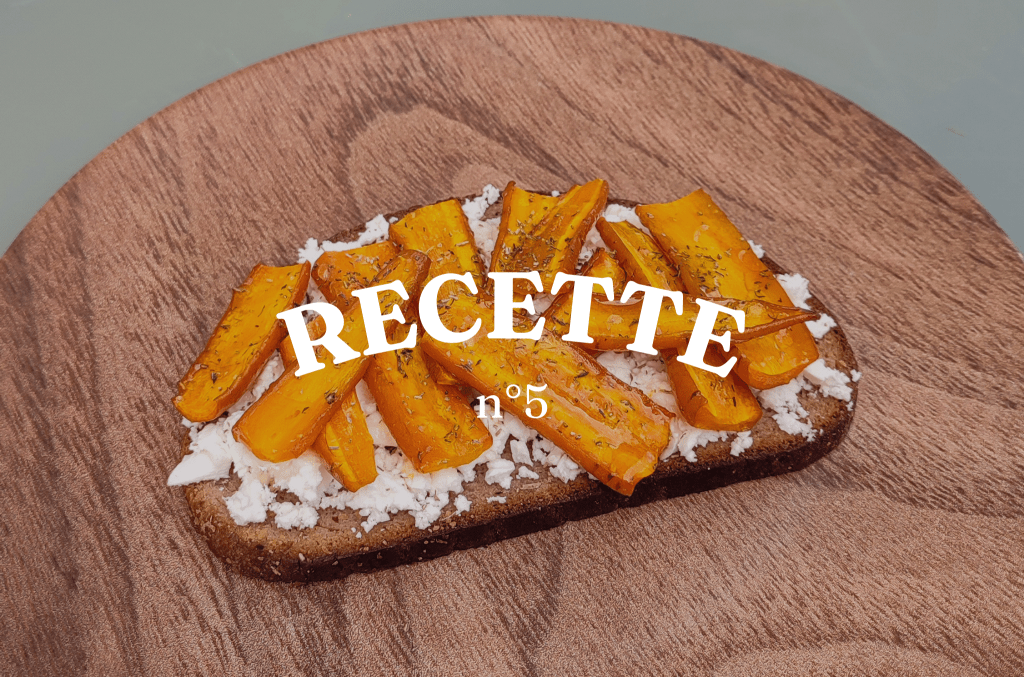 Tartine Feta, carottes rôties &&nbsp;miel